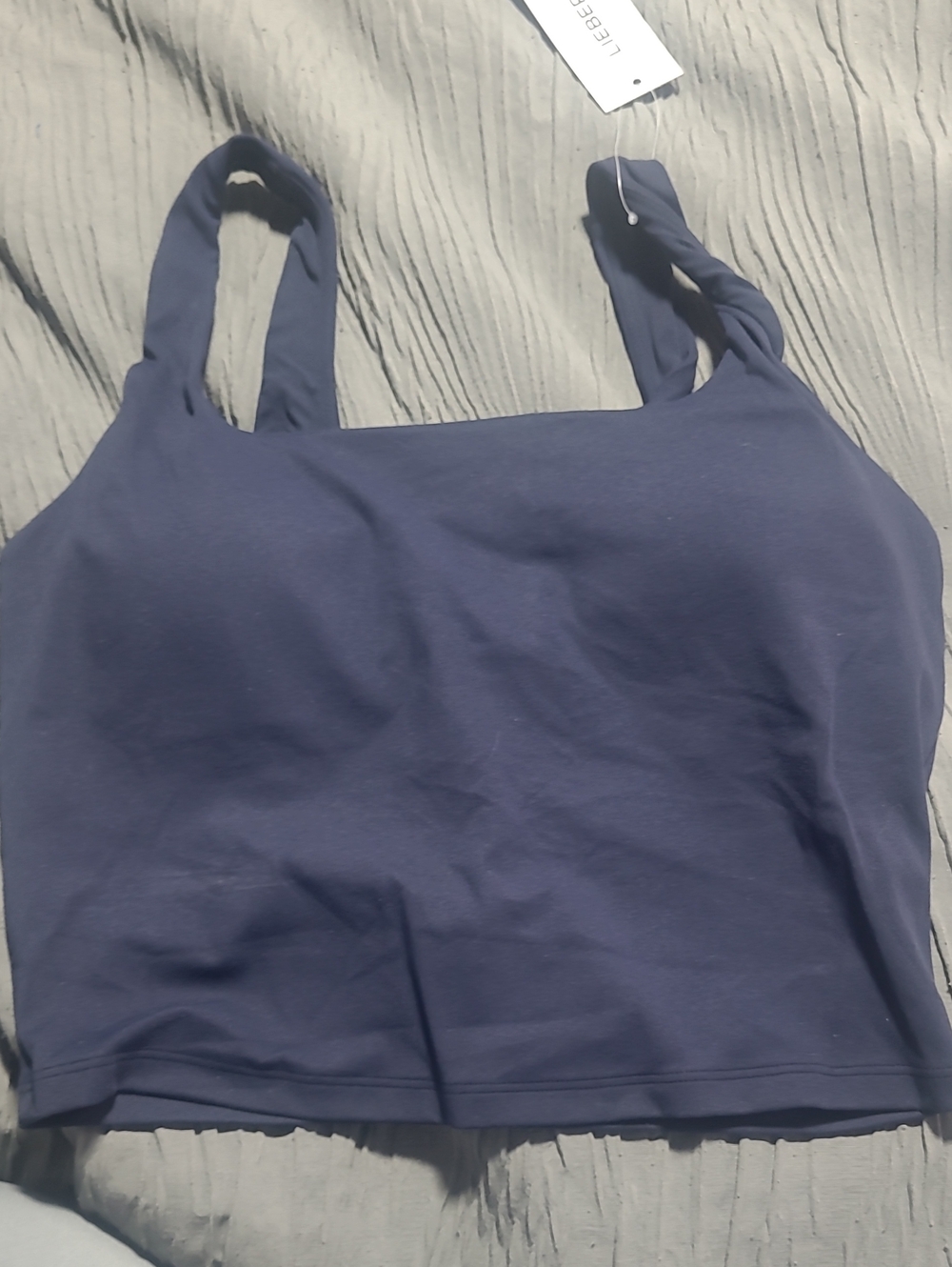 Navy Square-Neck Tank Top